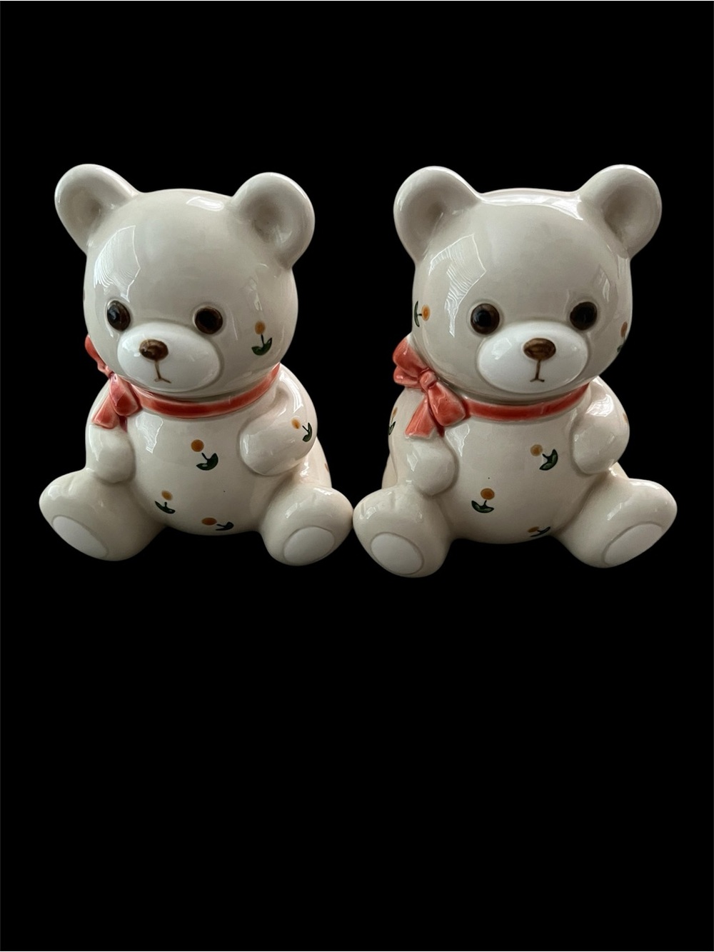 Otagiri Ceramic Teddy Bear Salt and Pepper Shakers - Handcrafted from Japan